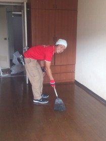 片付け、清掃中の様子