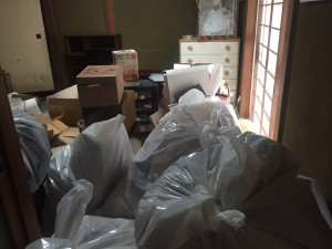 片付けをする前のお部屋の状況