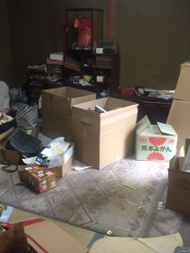 梱包する前の荷物状況